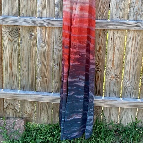 Fauna by TINA JO Dress Long Maxi Tie Dye Ombré Side Slits Adjustable Straps XS - Picture 3 of 8